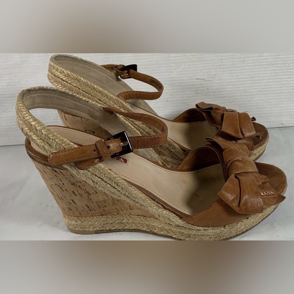 Prada, 7.5 US (38 EU), Brown Espadrille Sandals - Picture 2 of 6